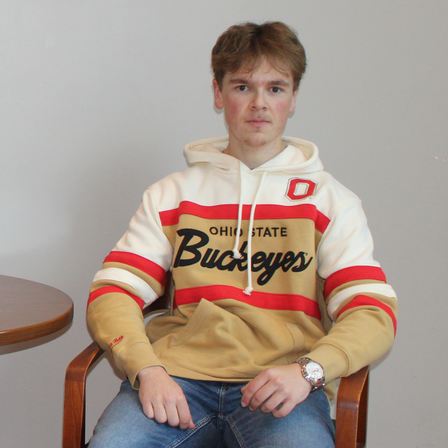 Ohio State Buckeyes Mitchell & Ness Head Coach Pullover Sweatshirt