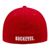 Ohio State Buckeyes Team Classic Scarlet Flex Hat - Back View