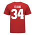 Ohio State Buckeyes Men's Lacrosse Student Athlete #34 Blake Eiland T-Shirt In Scarlet - Back View