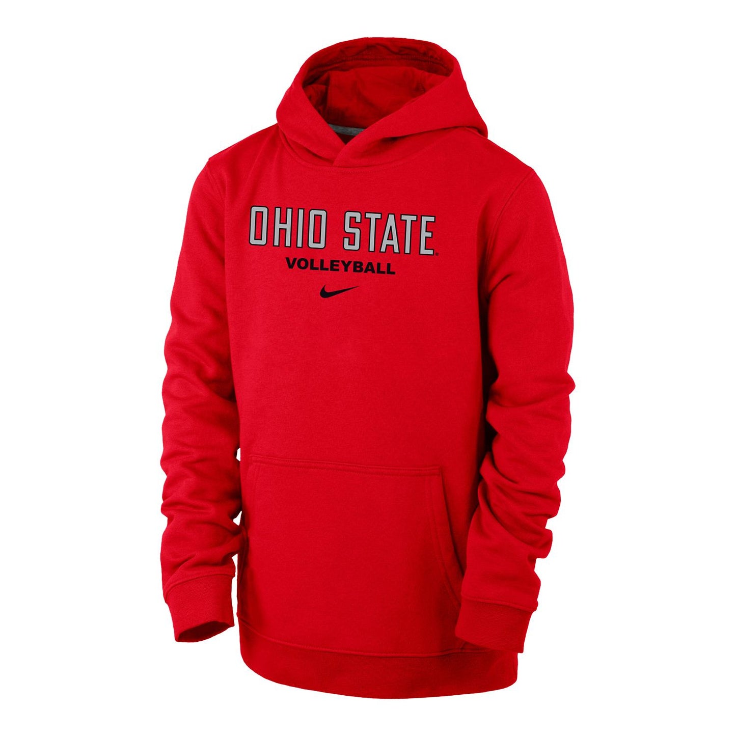 Youth Ohio State Buckeyes Volleyball Club Fleece Hooded Sweatshirt - Front View