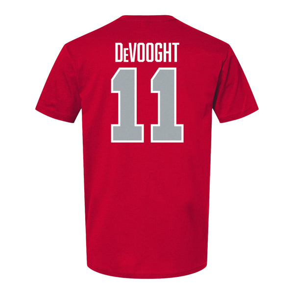 Ohio State Buckeyes Baseball Student Athlete T-Shirt #11 Gavin DeVooght - BAck View