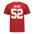 Ohio State Buckeyes Men's Lacrosse Student Athlete #52 Jacob Snyder T-Shirt In Scarlet - Back View