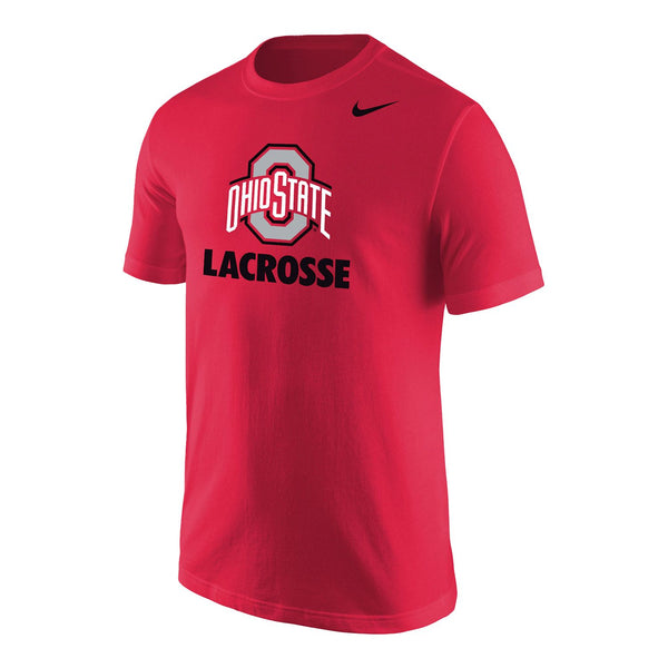 Ohio State Buckeyes Nike Core Lacrosse Scarlet T-Shirt - Front View