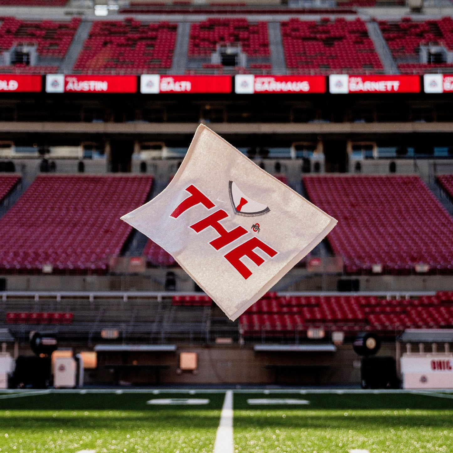 Ohio State Buckeyes THE Buckeye White Towel - Styled