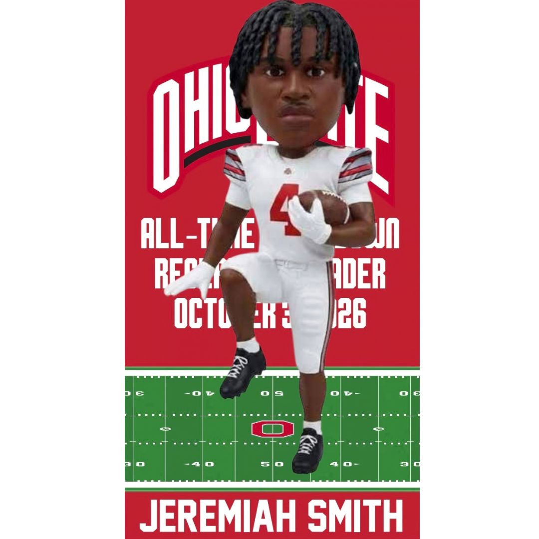 Ohio State Buckeyes #4 Jeremiah Smith All-Time Touchdown Receptions Leader Bobblehead