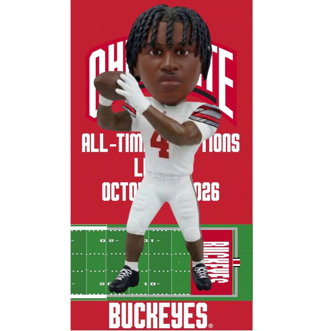 Ohio State Buckeyes #4 Jeremiah Smith All-Time Leader Bobblehead Set
