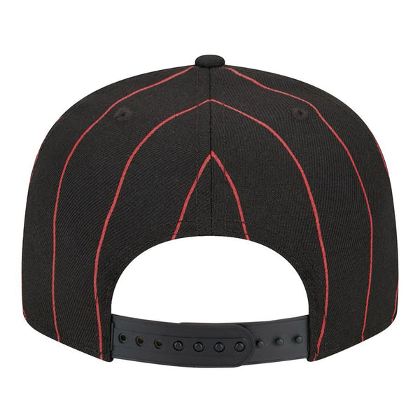 Ohio State Buckeyes Vintage Pinstripe Black Adjustable Hat - Back View