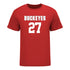 Ohio State Buckeyes Women's Lacrosse Student Athlete #27 Margaret Lawler T-Shirt In Scarlet - Front View