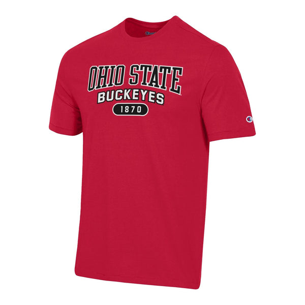 Ohio State Buckeyes Super Fan Twill Scarlet T-Shirt - Front View