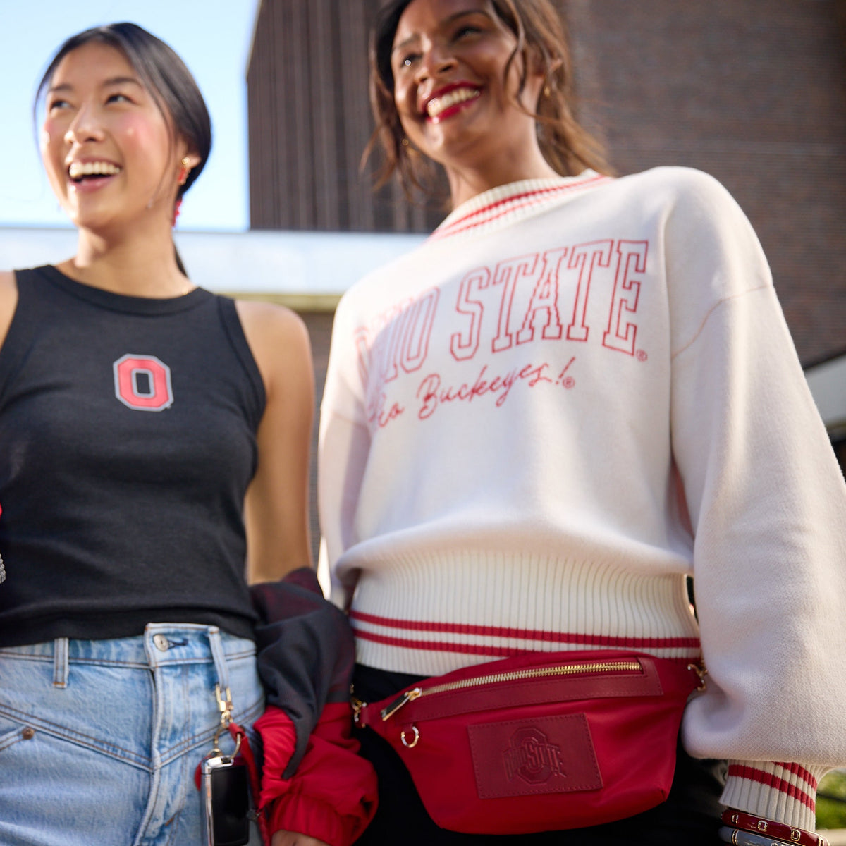 Ladies Ohio State Buckeyes Ribbed Queen Sweater