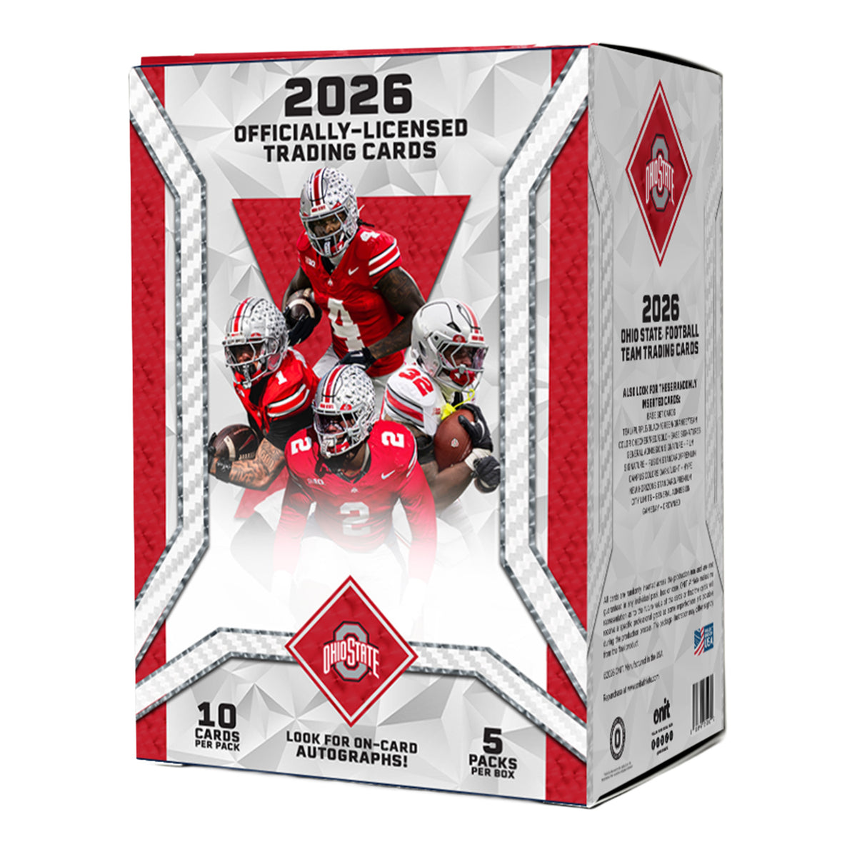 ONIT Ohio State Buckeyes Football 2026 NIL Trading Card Value Box - Front View