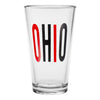 Ohio State Buckeyes Overtime Pint Glass - In Clear - Front View