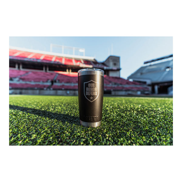 Ohio State Buckeyes Our Honor Defend YETI® Black Tumbler - Front View