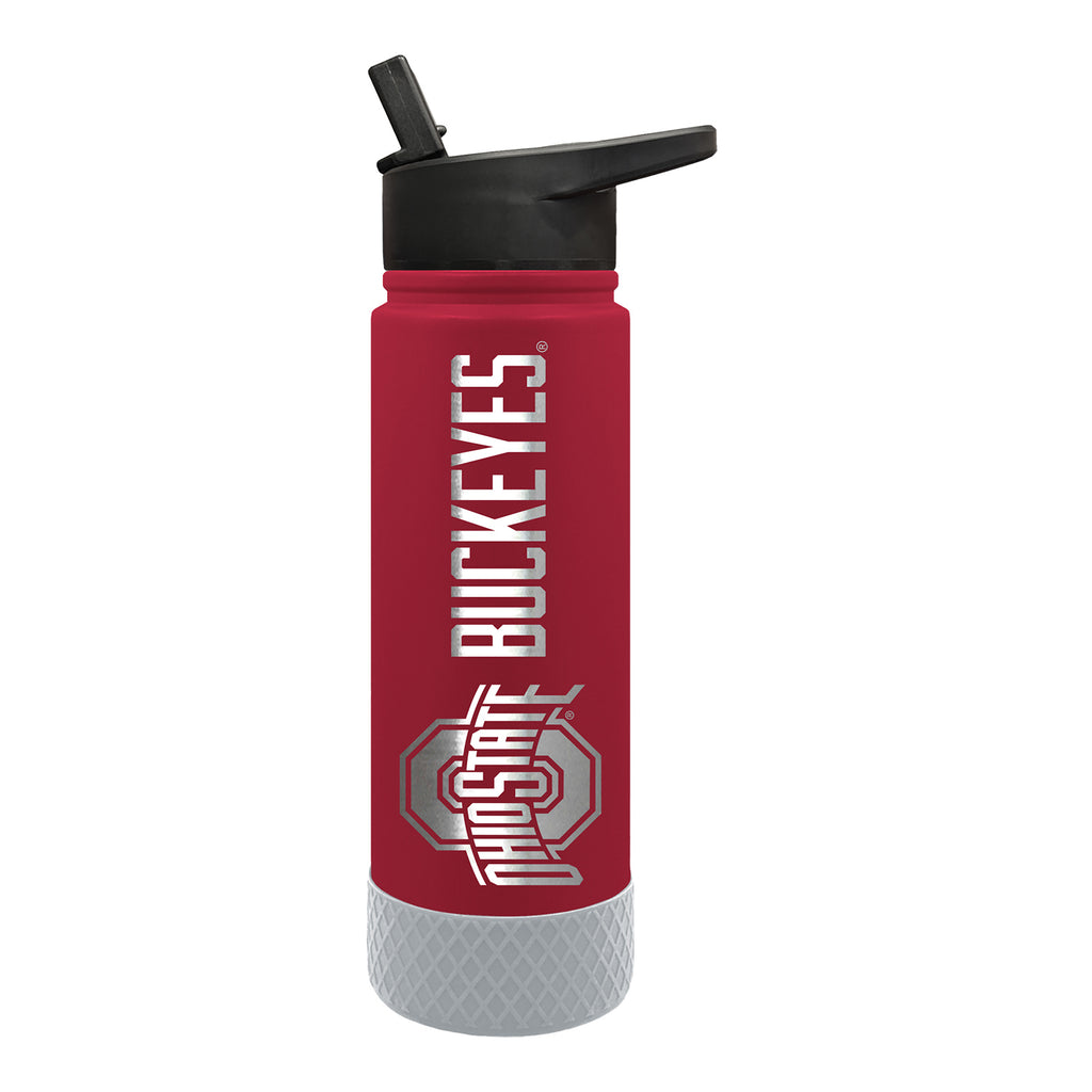 Scarlet Ohio State Buckeyes 24oz. Logo Stainless Sport Bottle