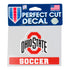 Ohio State Soccer 4" x 5" Decal - In Scarlet - Front View