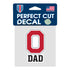 Ohio State Buckeyes 3" X 4" Dad Decal - Front View