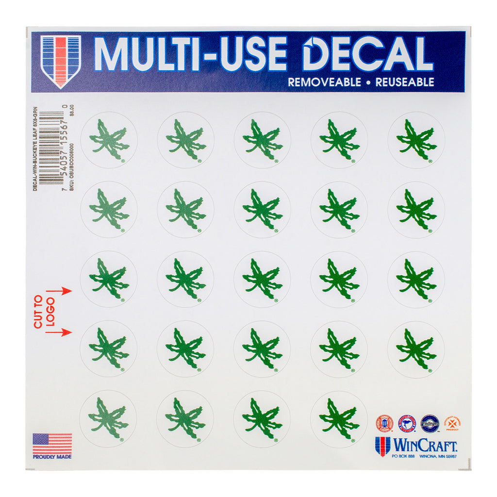Ohio State Buckeyes WinCraft Buckeye Leaf Decal 6x6 Shop OSU Buckeyes