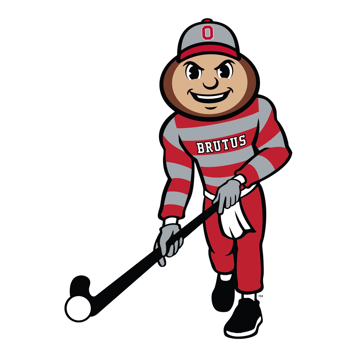 Ohio State Buckeyes Brutus Field Hockey Decal - Front View