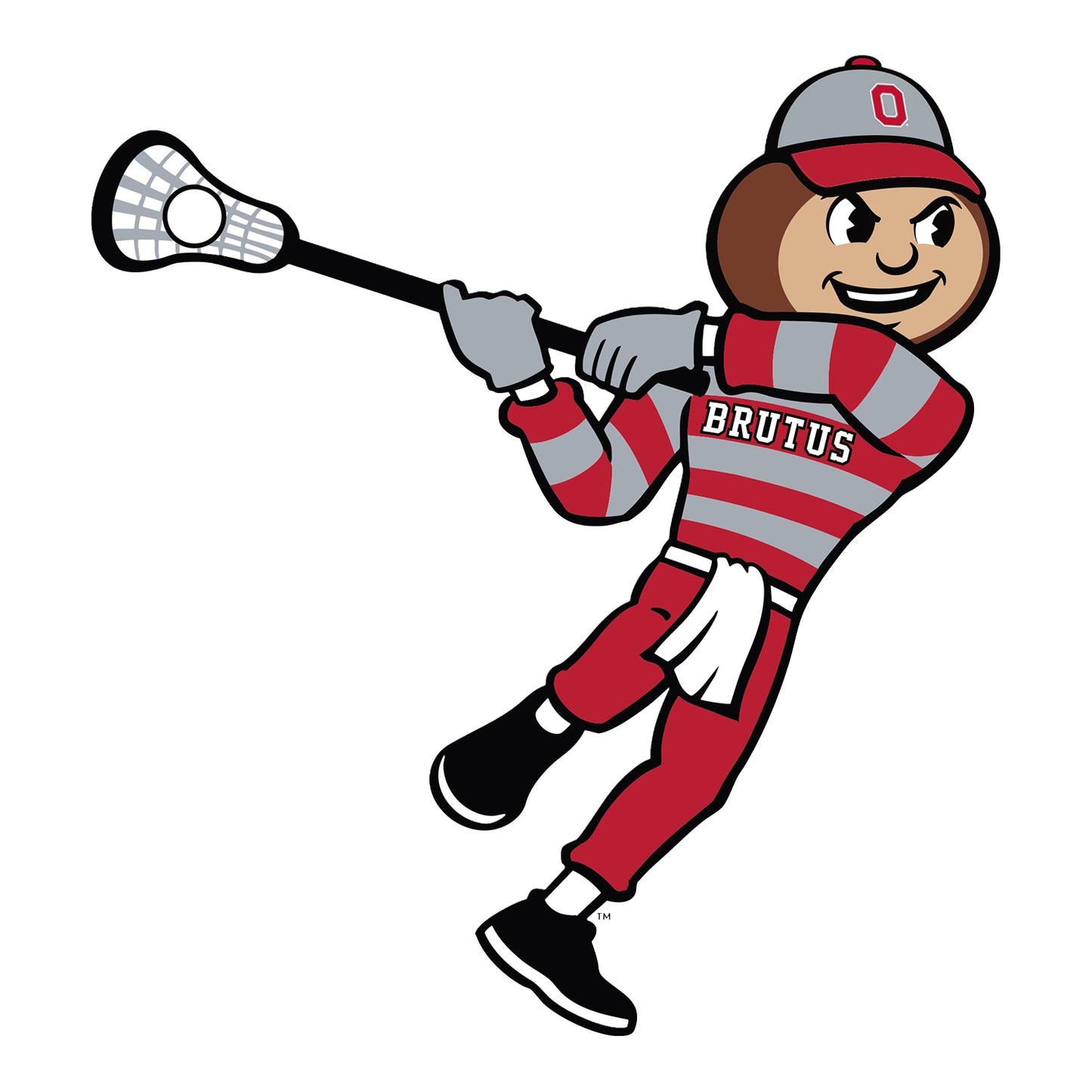 Ohio State Buckeyes Brutus Lacrosse Decal - Front View