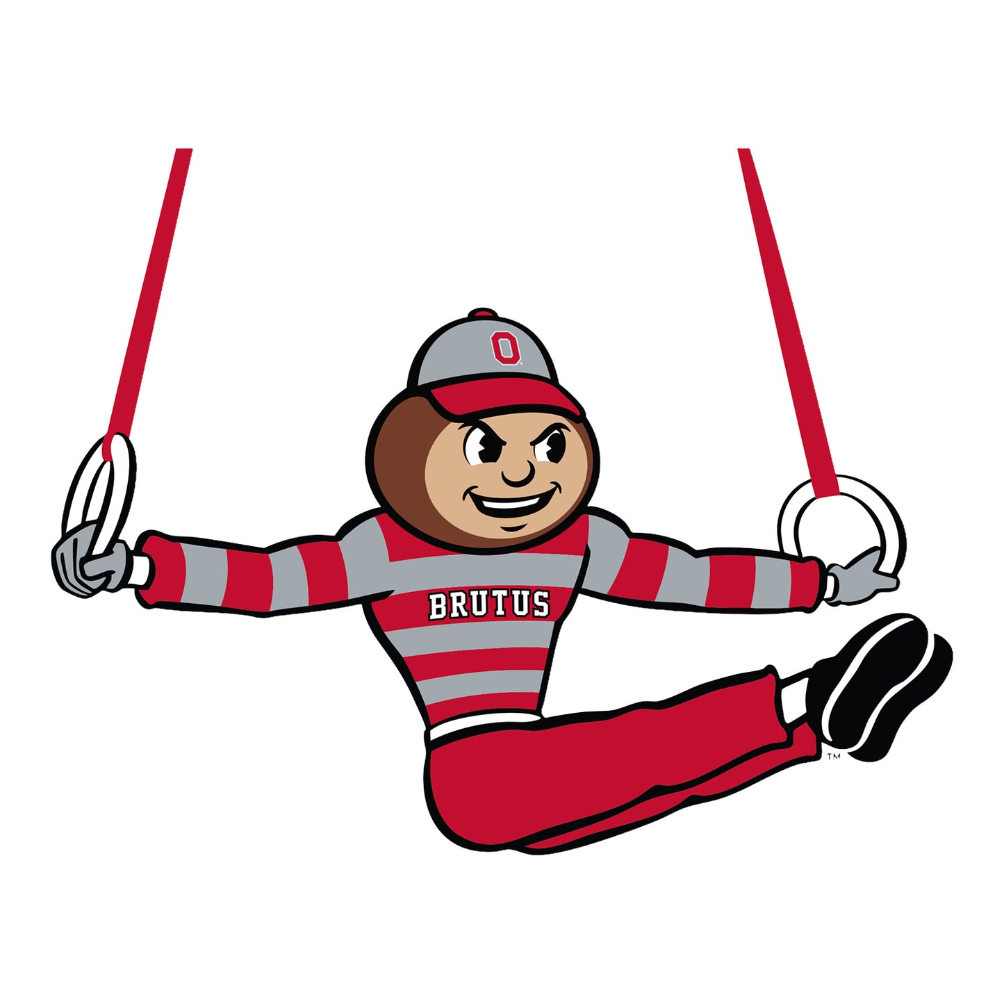 Ohio State Buckeyes Brutus Gymnastics Decal - Front View