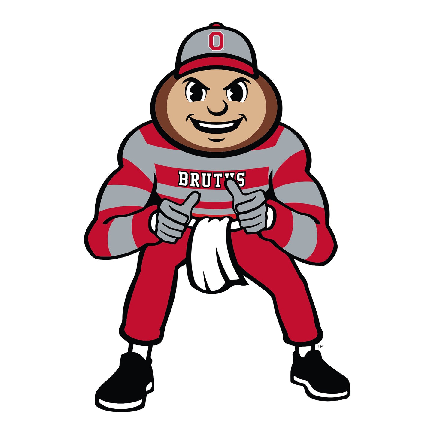 Ohio State Buckeyes Brutus Wrestling Decal - Front View