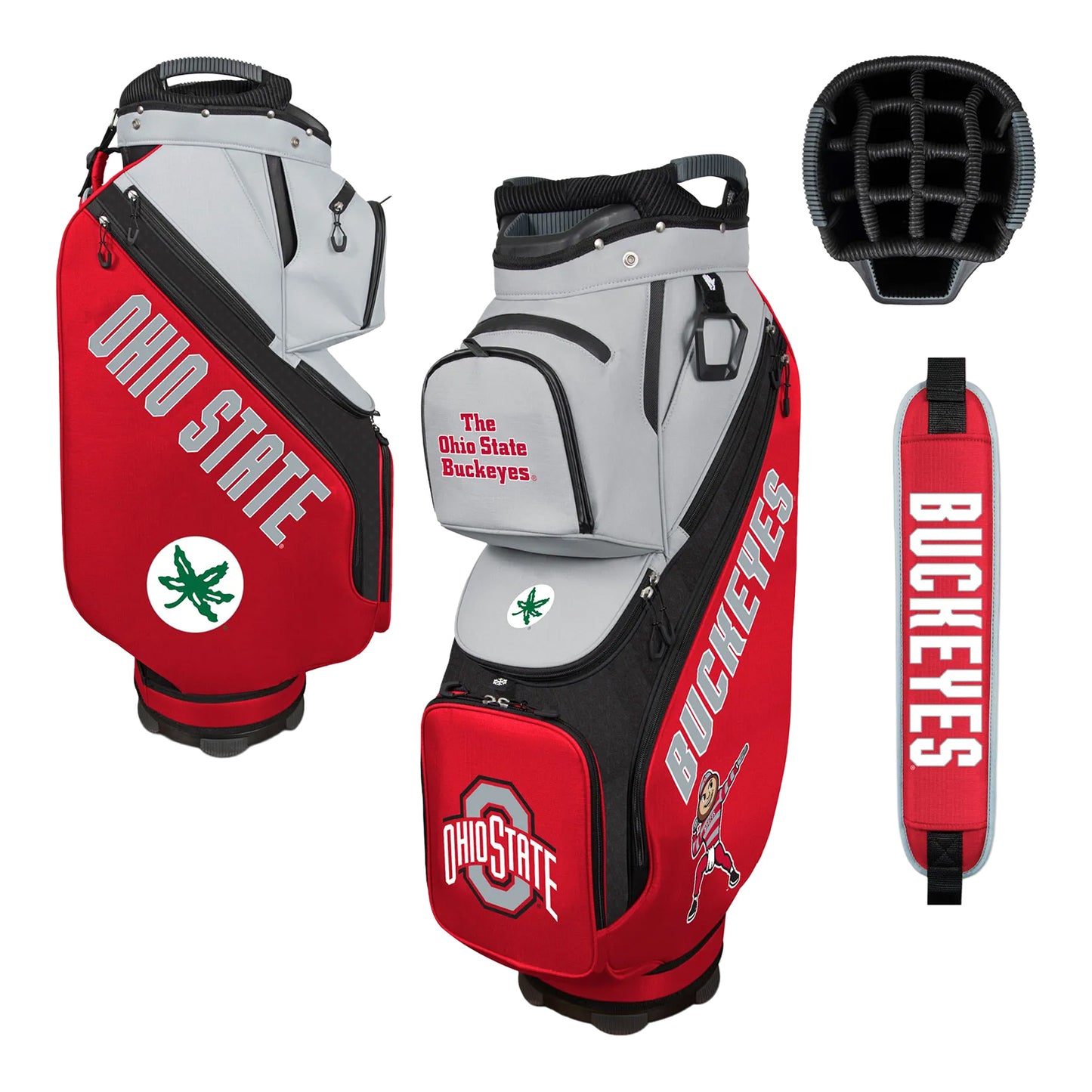 Ohio State Buckeyes The Clubhouse Cooler Cart Bag - Full View