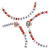 Ohio State Buckeyes 3 Pack Friendship Bracelet - Up Close Detail View