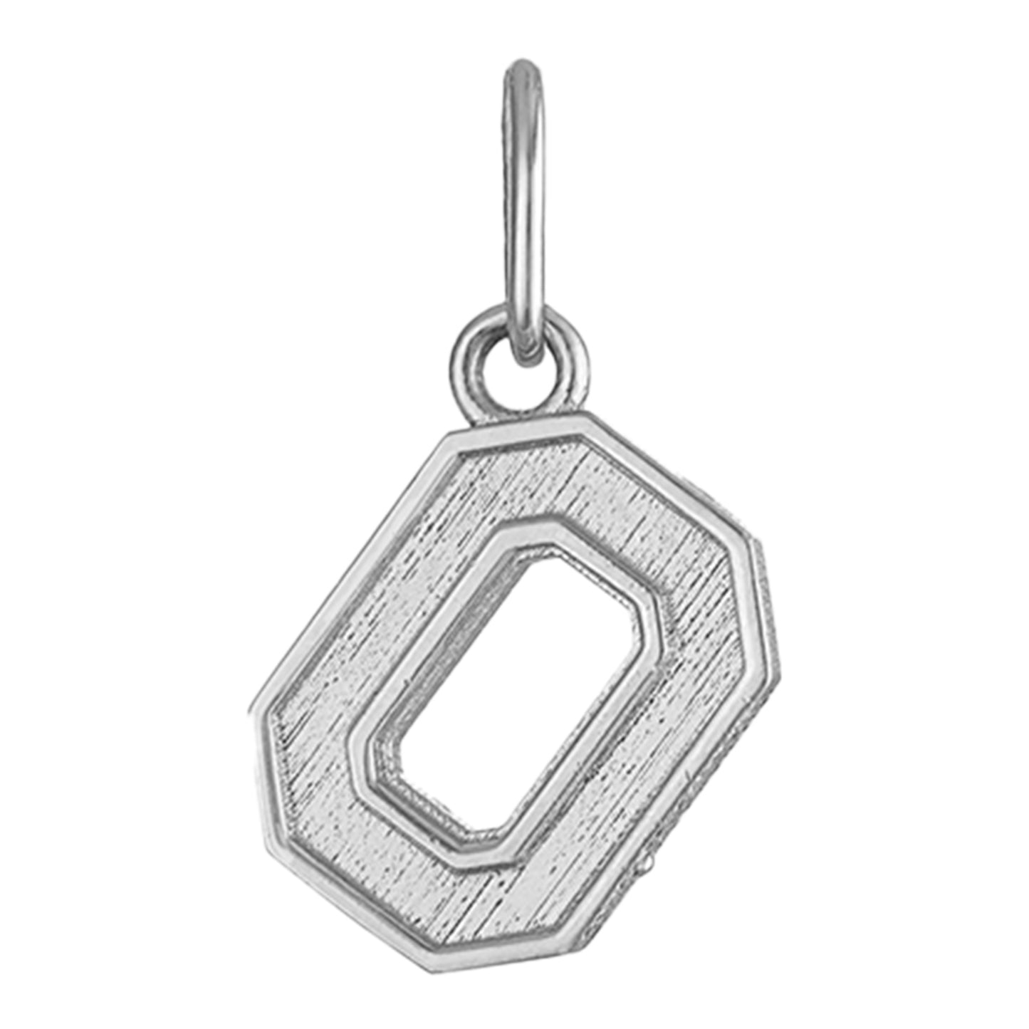 Ohio State Buckeyes Letter O Silver Charm - Front View