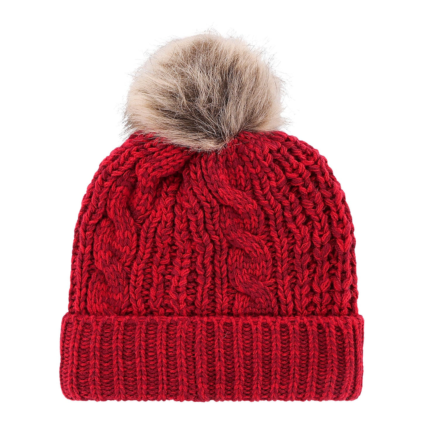 Ladies Ohio State Buckeyes 47 Brand Meeko Cuff Beanie In Scarlet - Back View