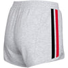 Ladies Ohio State Buckeyes Short-Side Stripe Heather Gray Shorts - In Gray - Back View