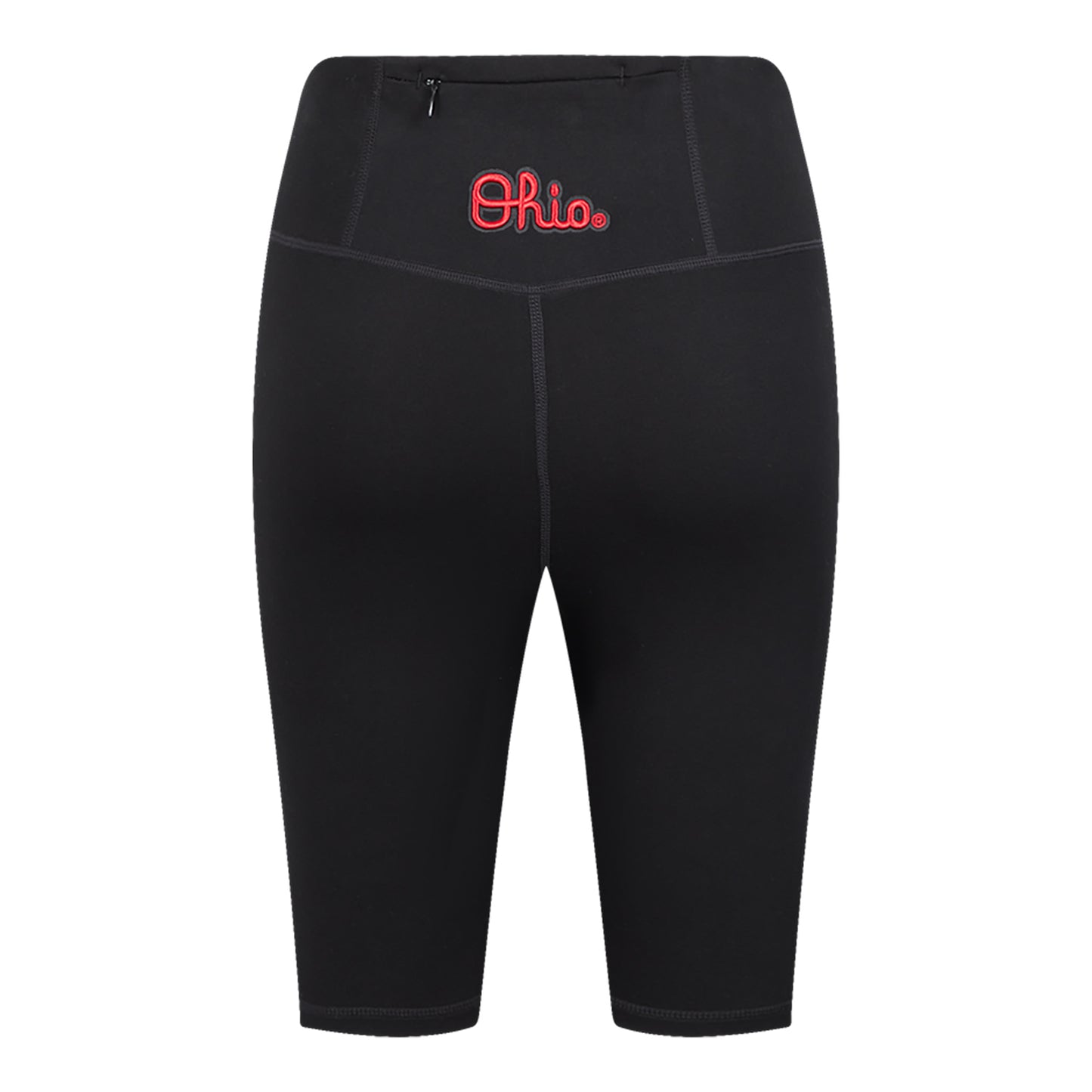Ladies Ohio State Buckeyes Prostandard Biker Shorts In Black - Back View