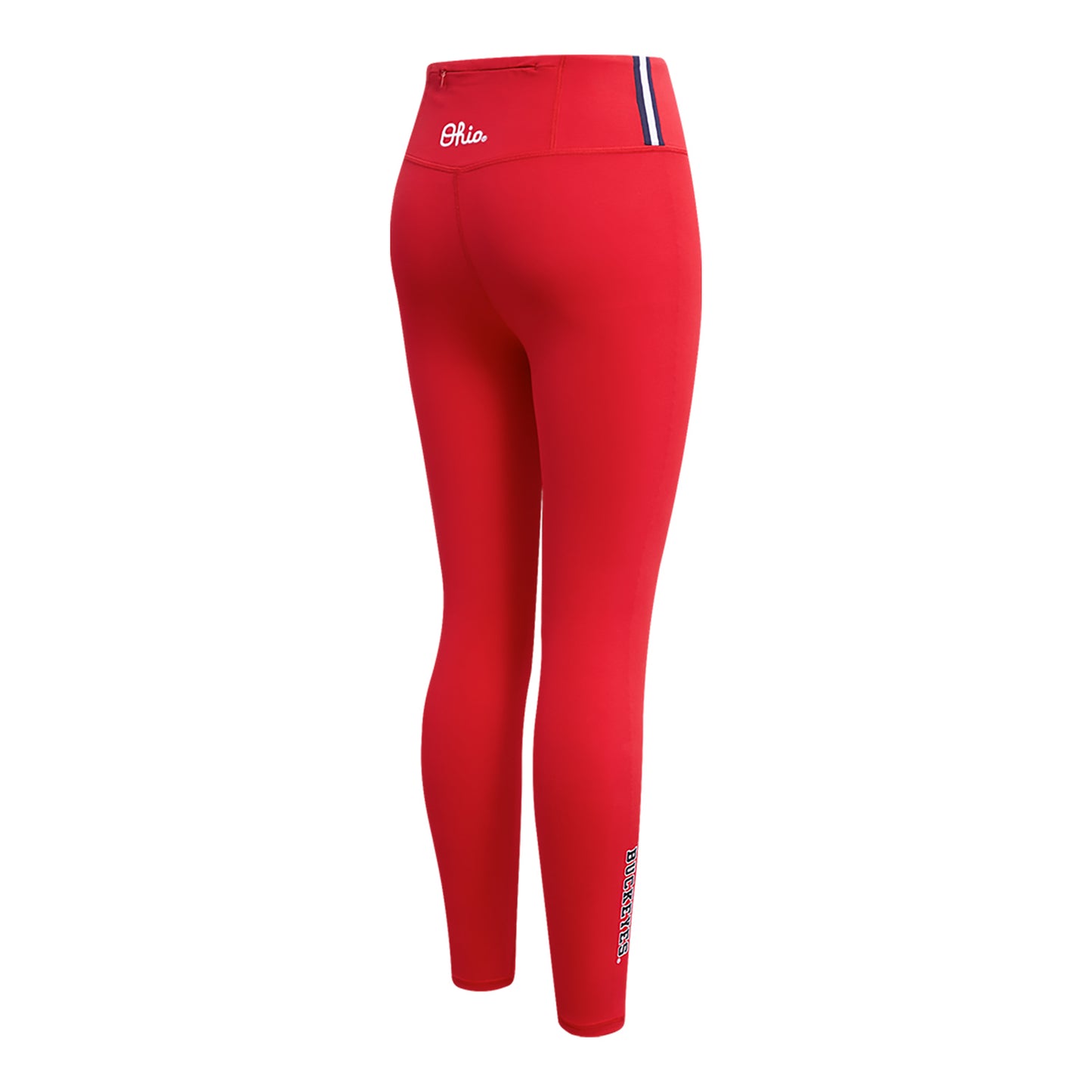 Ladies Ohio State Buckeyes Classic Jersey Scarlet Leggings - Back View