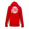 Ladies Ohio State Nike Brushed Hooded Sweatshirt - In Scarlet - Back View