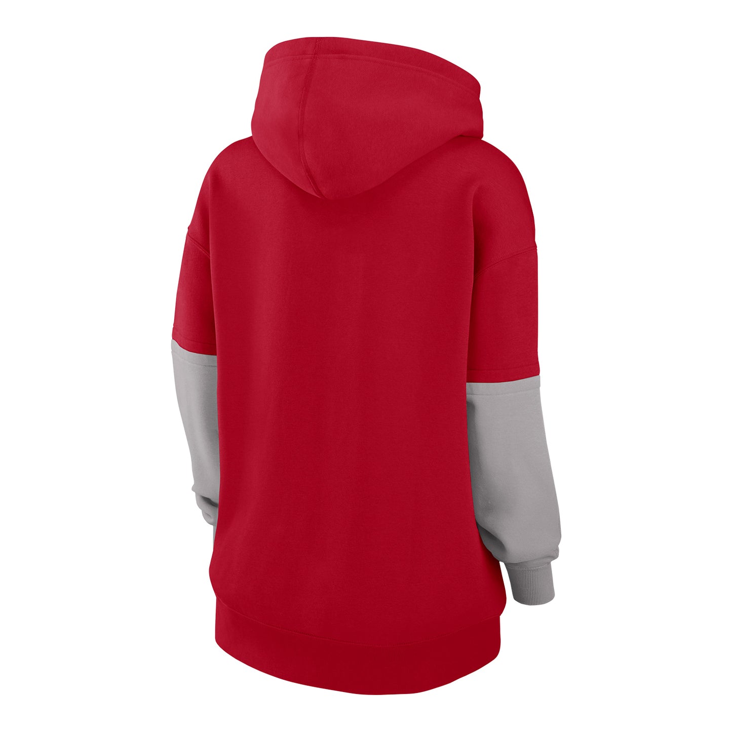 Ladies Ohio State Buckeyes Nike Sideline Club Scarlet Sweatshirt - Back View