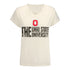 Ladies Ohio State Buckeyes V-Neck THE Ohio State University T-Shirt - In White - Front View