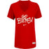 Ladies Ohio State Buckeyes Nike V-Neck Go Bucks T-Shirt - In Scarlet - Front View