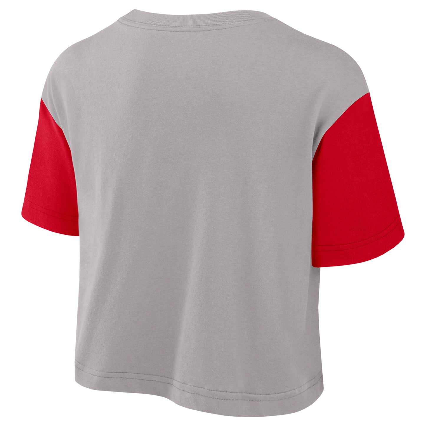 Ladies Ohio State Buckeyes Nike Colorblock Crop T-Shirt - Back View
