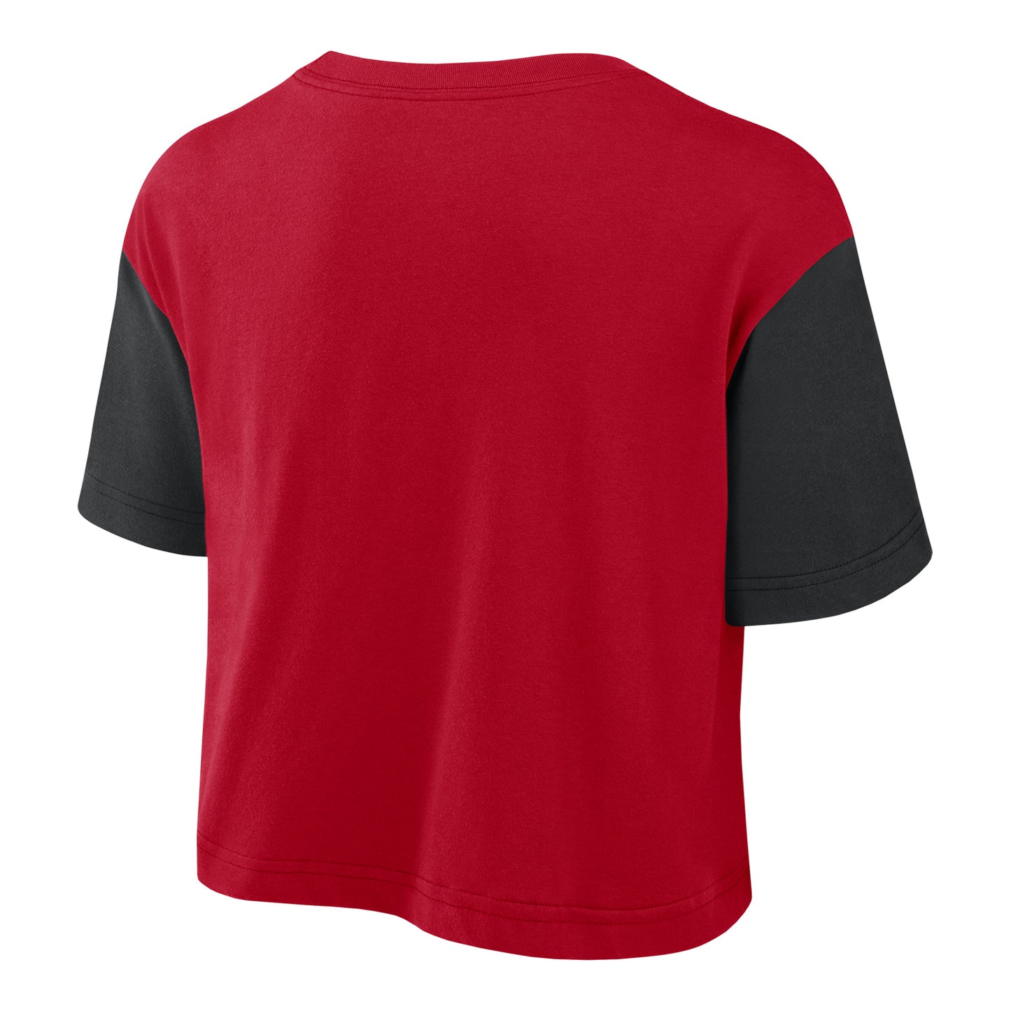 Ladies Ohio State Buckeyes Nike Script Colorblock T-Shirt In Red - Back View