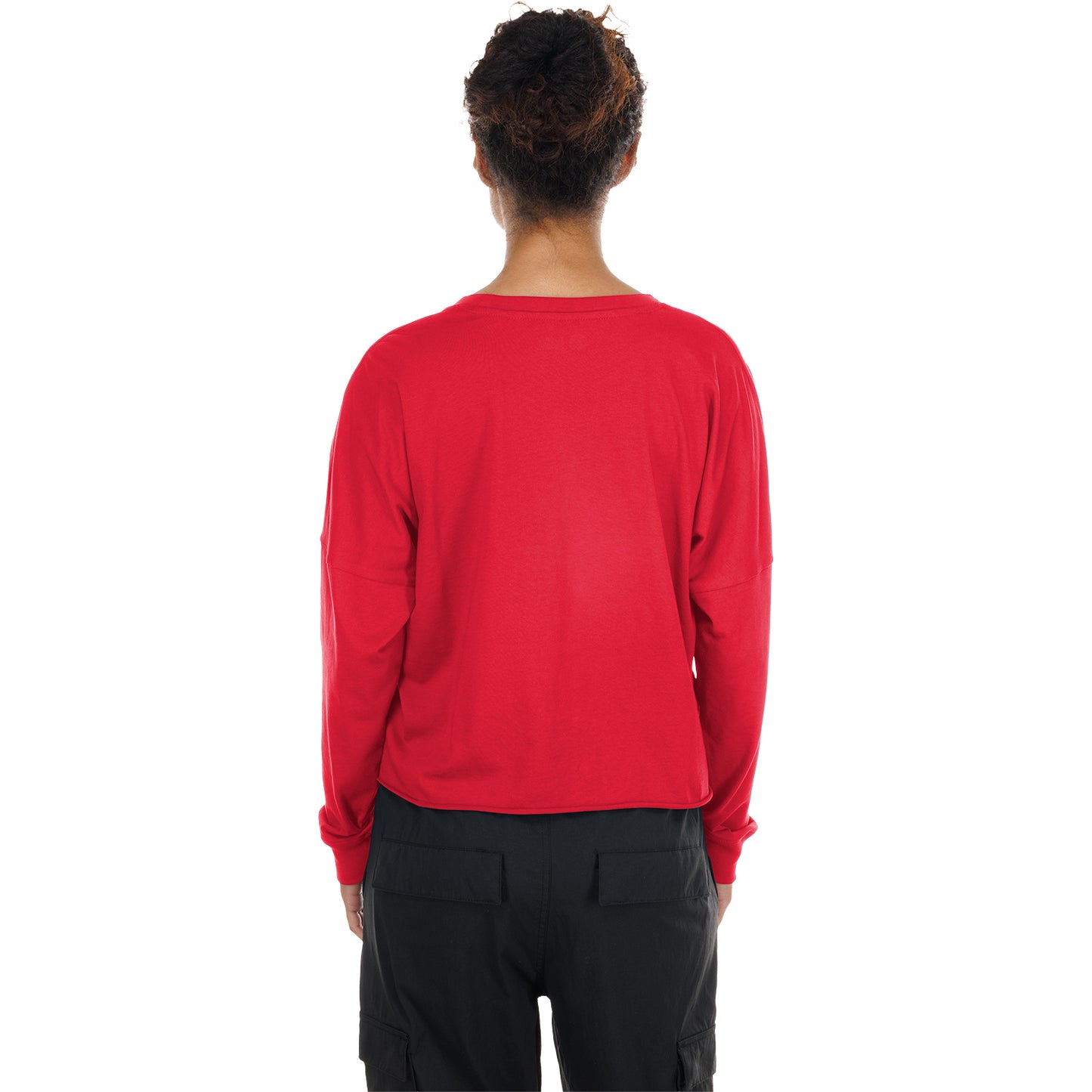 Ladies Ohio State Buckeyes New Era Script Long Sleeve Tee - Back