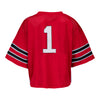 Ohio State Buckeyes Est. and Co. #1 Scarlet Cropped Jersey - Back View