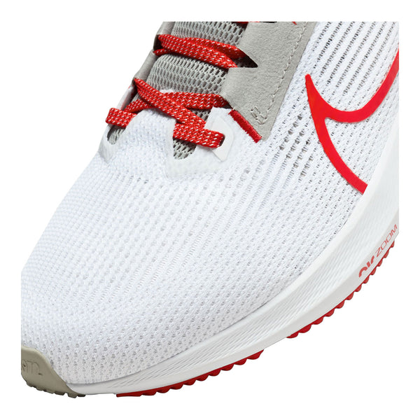 Ohio State Buckeyes Nike Zoom Pegasus 40 Shoes - In White - Up Close Detail View
