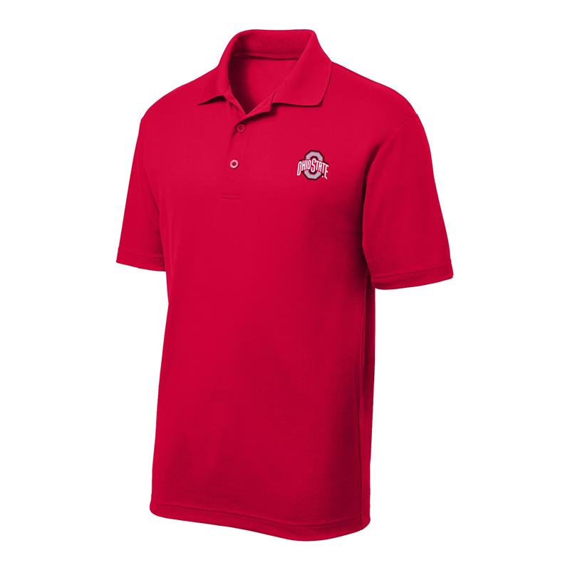 Ohio State Buckeyes Athletic Logo Scarlet Polo
