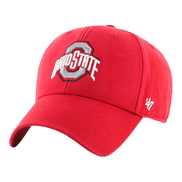 Ohio State Buckeyes Legend MVP Primary Scarlet Adjustable Hat - Front View