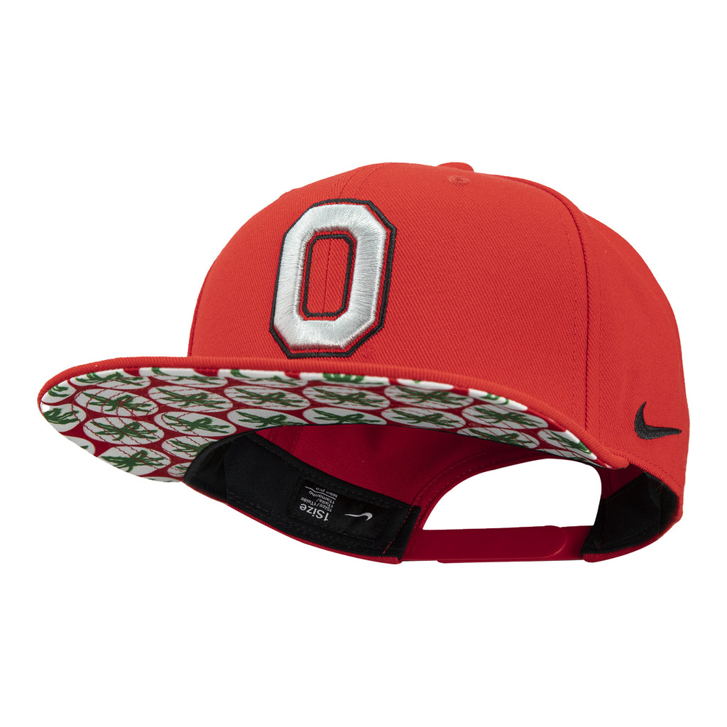 Ohio State Buckeyes Nike Block O Buckeye Print Scarlet Adjustable Hat