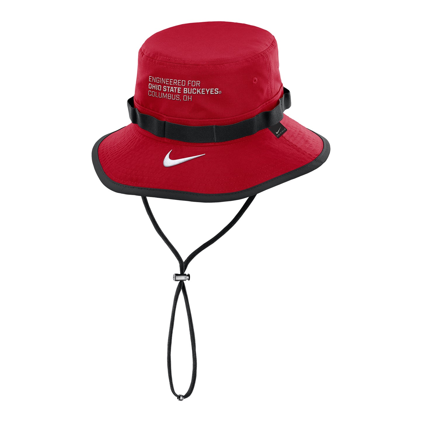 Ohio State Buckeyes Nike Gameday Apex Bucket Scarlet Hat In Red - Back View