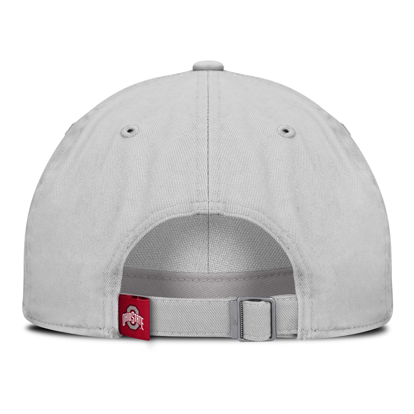 Ohio State Buckeyes Nike Club Wordmark Hat In Grey - Back View