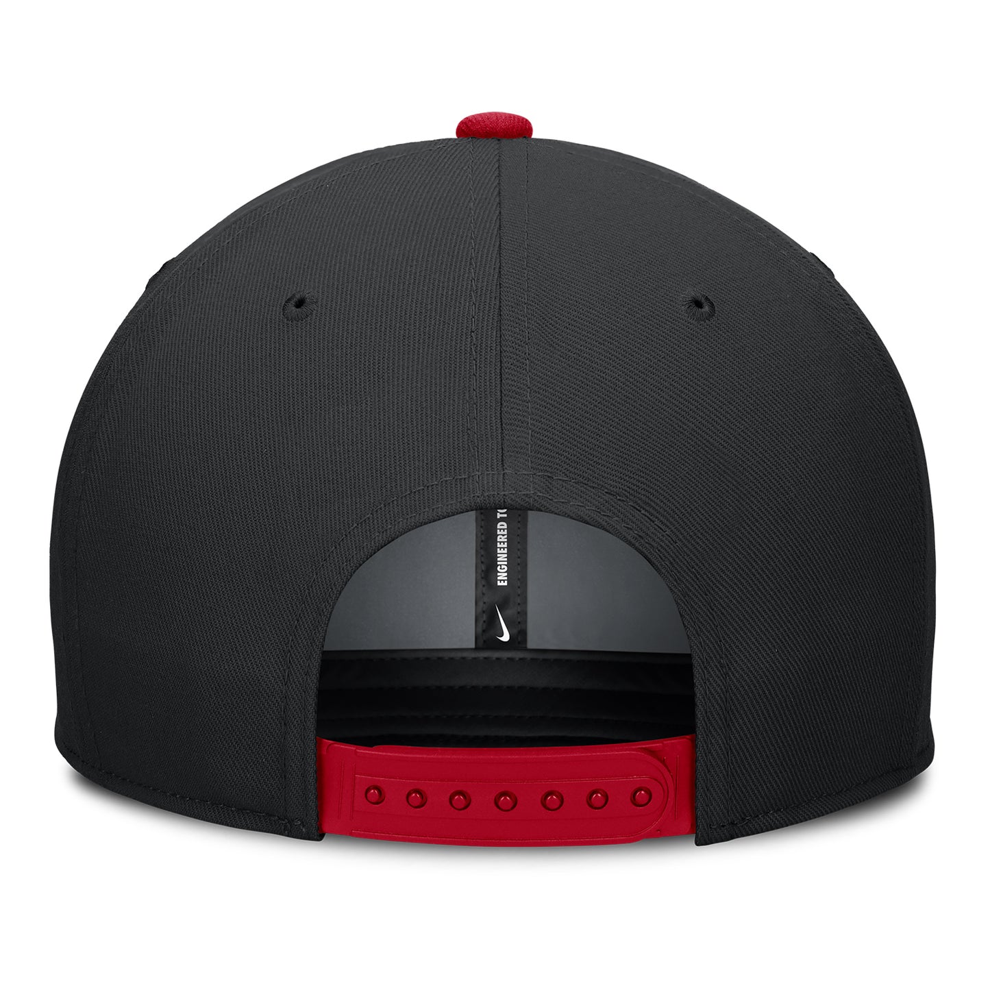 Ohio State Buckeyes Nike Pro Legacy Colorblock Snapback Hat In Red - Back View