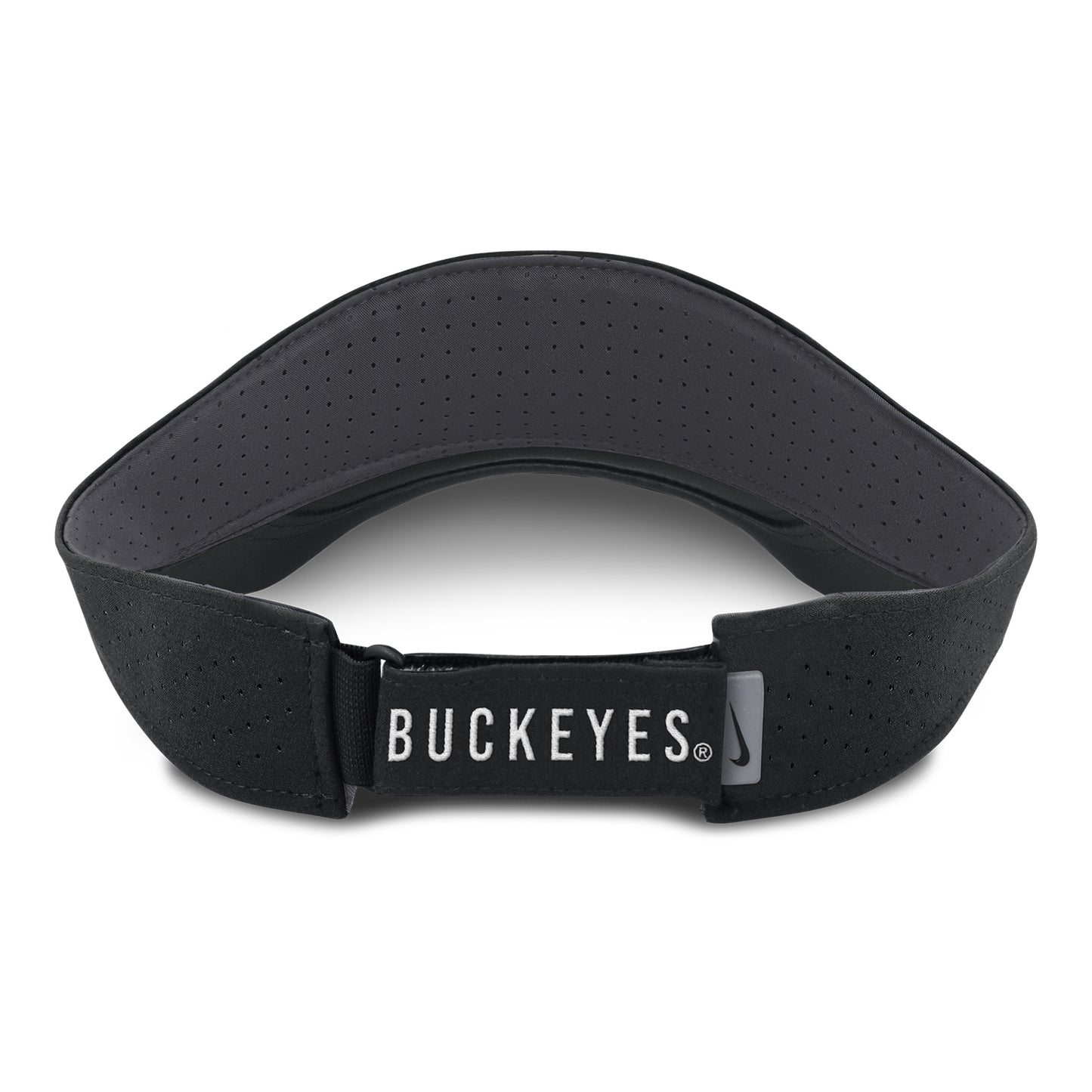 Ohio State Buckeyes Nike Ace Performance Black Visor - Back View