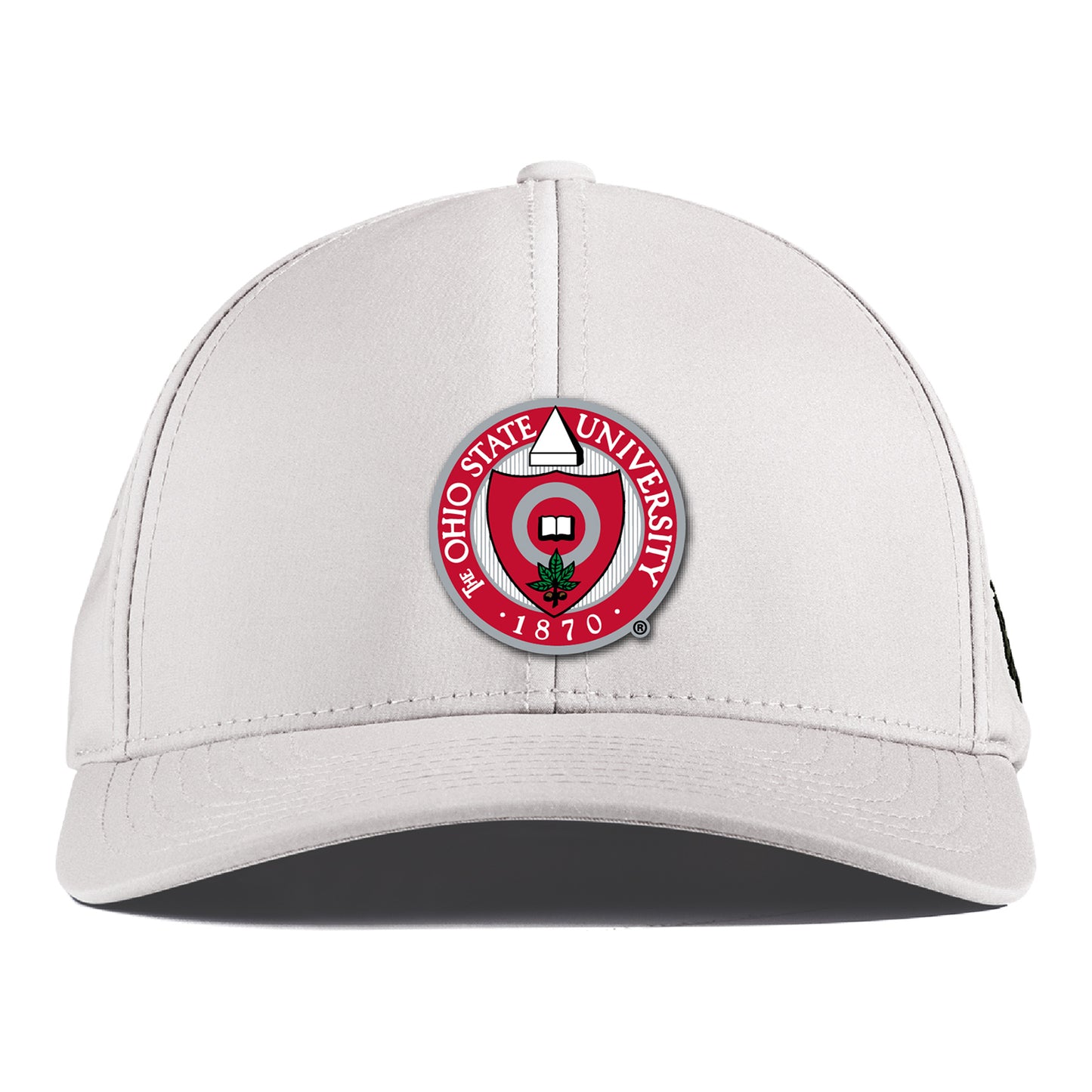 Ohio State Buckeyes Branded Bills University Seal Performance Hat In White - Front View