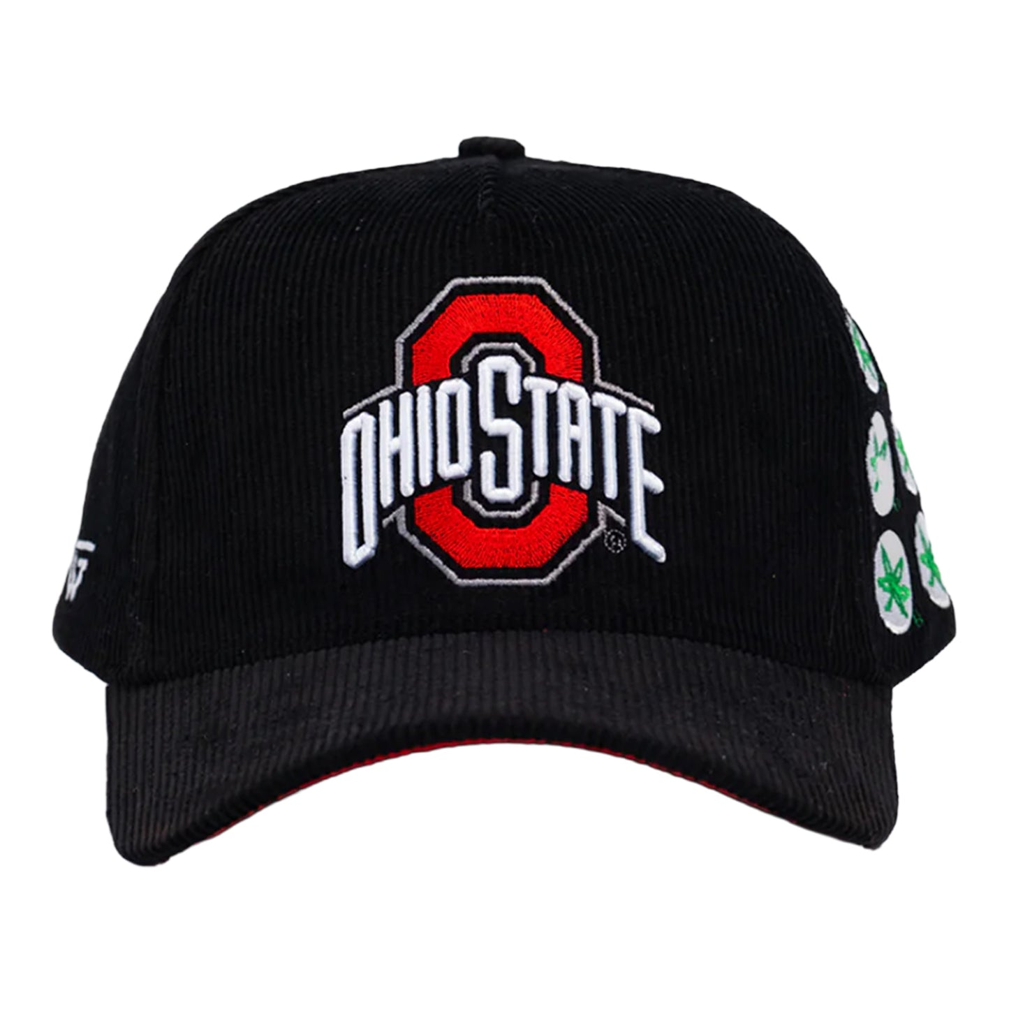 Ohio State Woodn Grail Corduroy Helmet Sticker Snapback - Front View